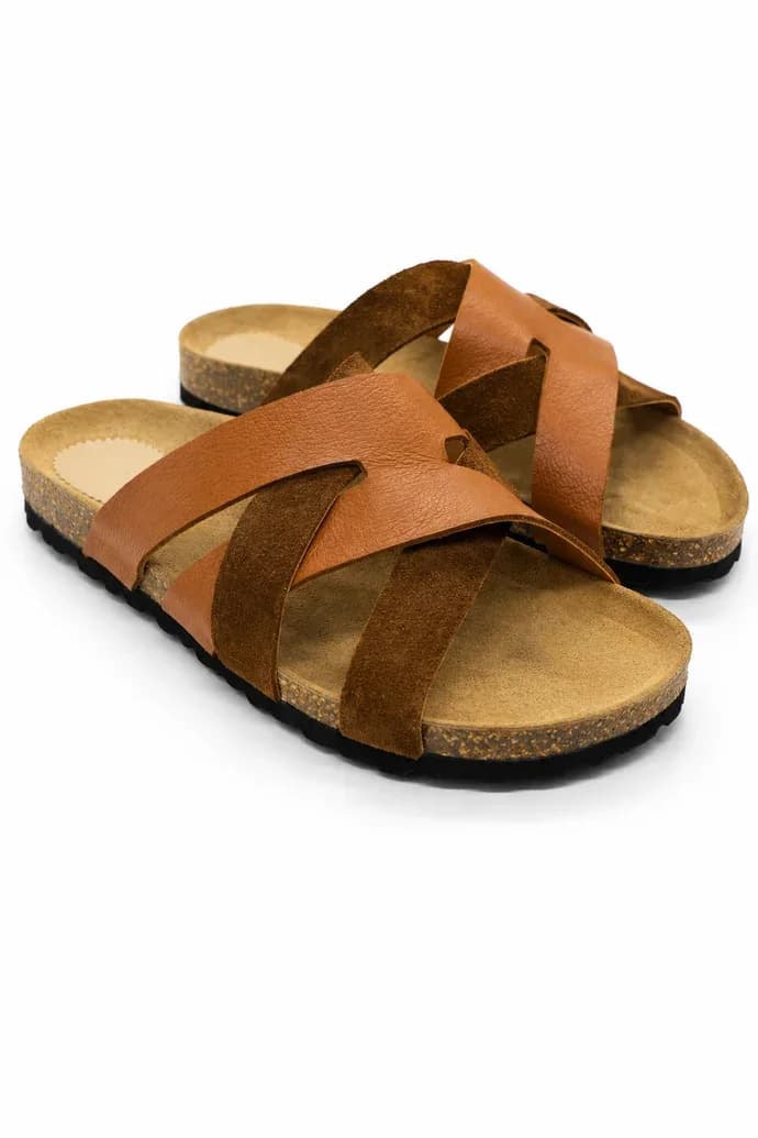 Cork Footbed Slide Sandals