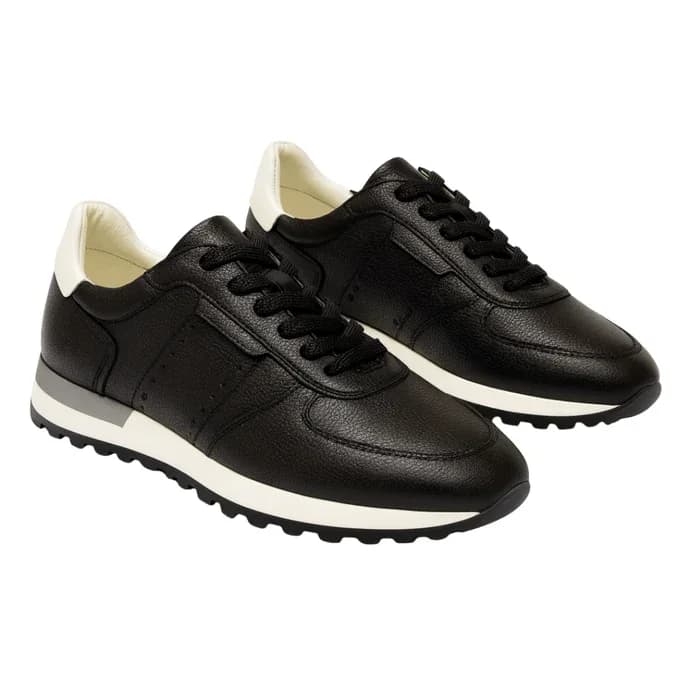 Low-Top Mixed-Material Casual Sneakers