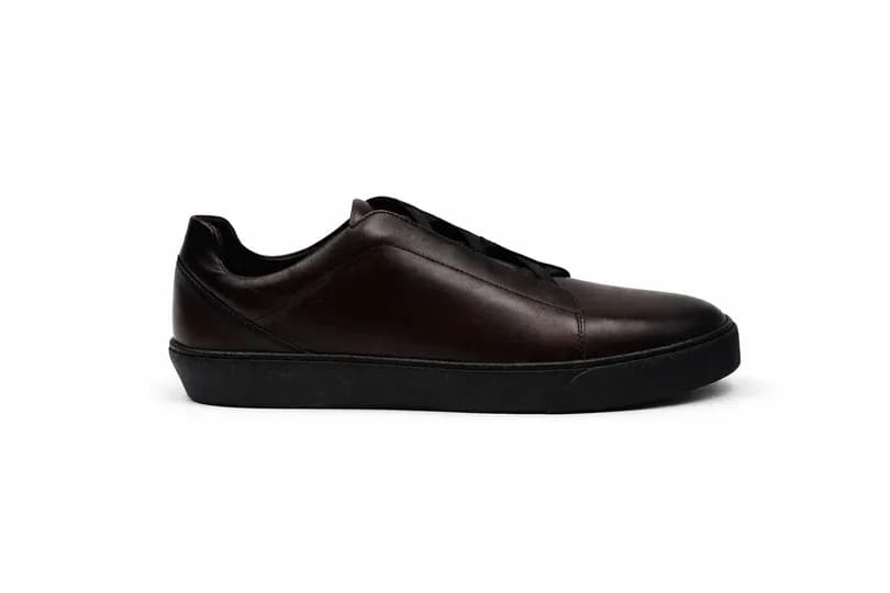 Full-Grain Leather Minimalist Low-Top Sneakers
