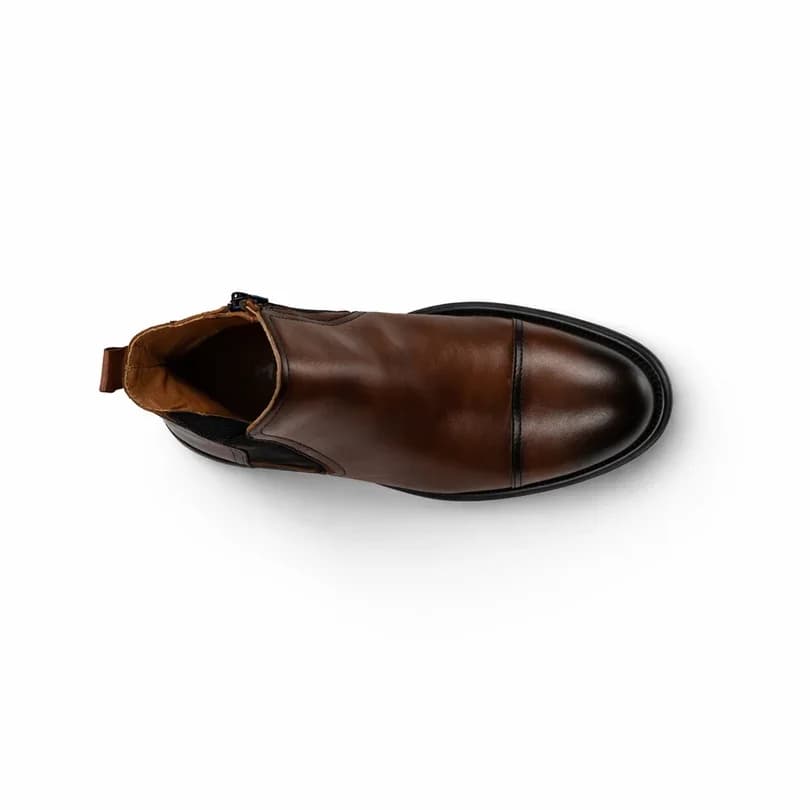 Men's Calf Leather Chelsea Ankle Boots with EVA Sole