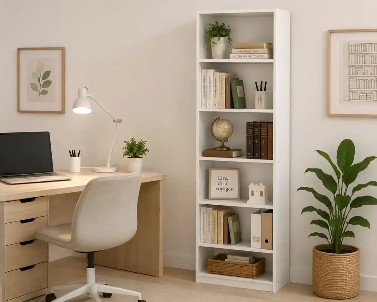 Meubles de rangement modernes blancs