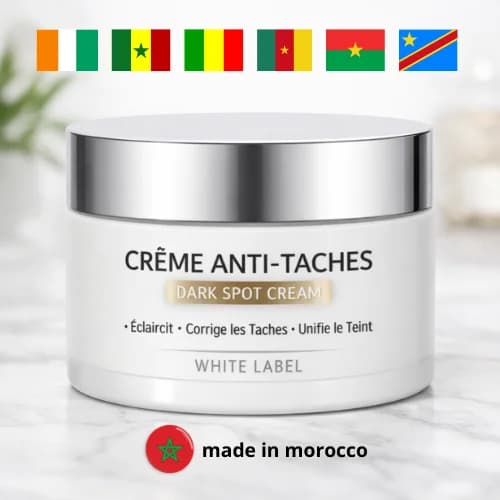 Crème anti-taches en pot marque blanche