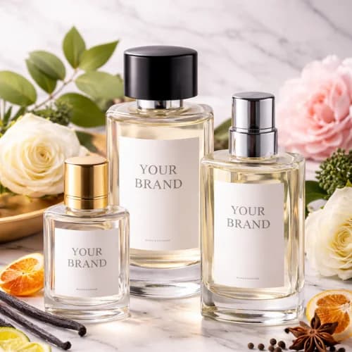 Parfum en marque blanche en flacon spray verre