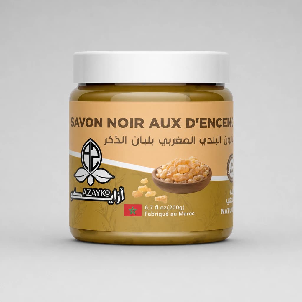 Savon noir marocain à l'encens 200g AZAYKO