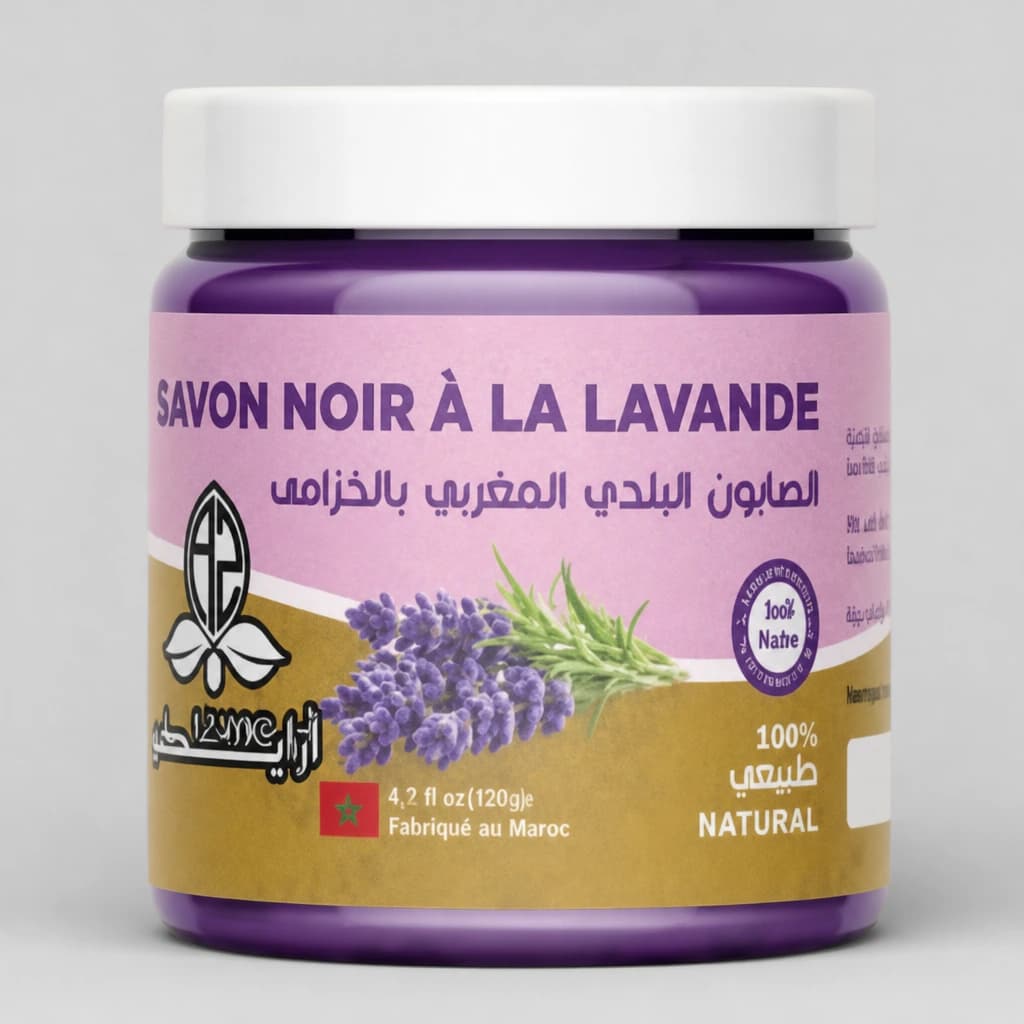 Savon noir marocain ร la la lavande 200g
