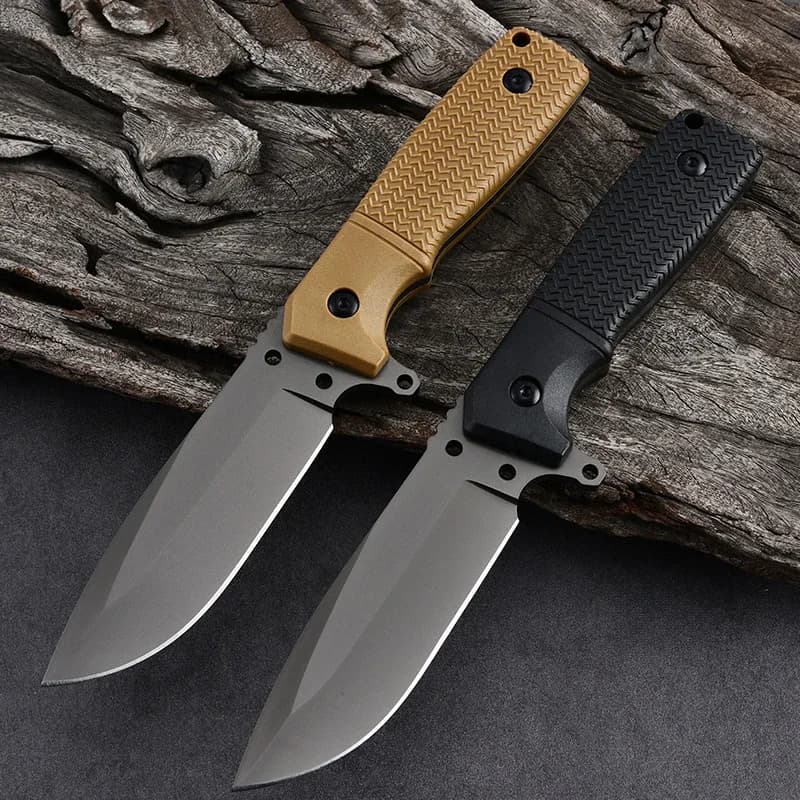 topknivesllc Textured Handle Fixed Blade Camping Knife DGN-169