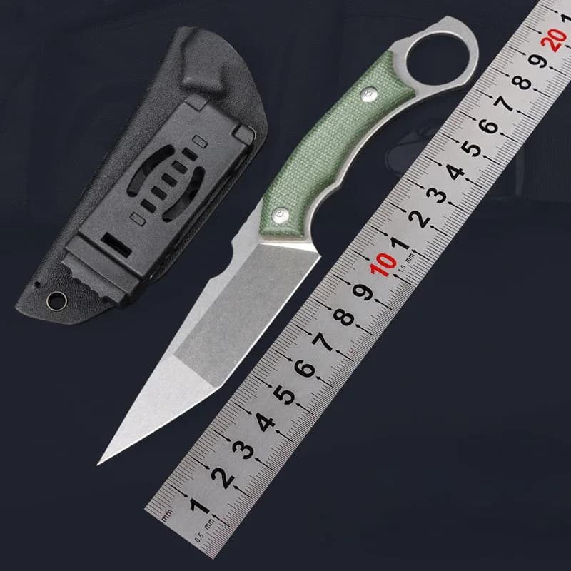 topknivesllc Ring Handle Fixed Blade Outdoor Knife DGN-796