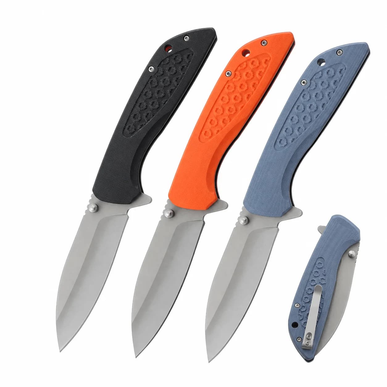 topknivesllc Textured Handle Folding Pocket Knife CM145