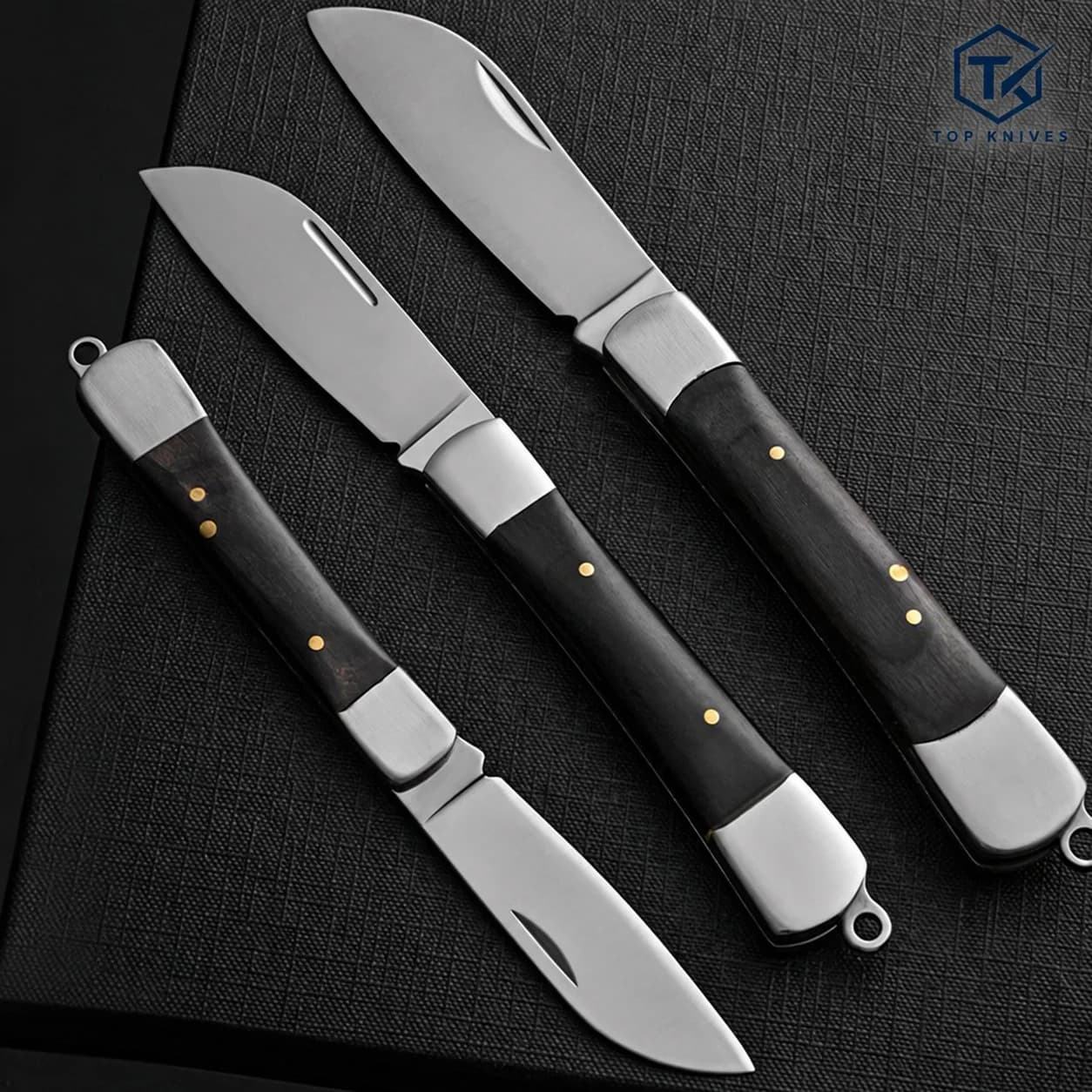 topknivesllc Wood Handle Folding Pocket Knife - TKZAK-VR