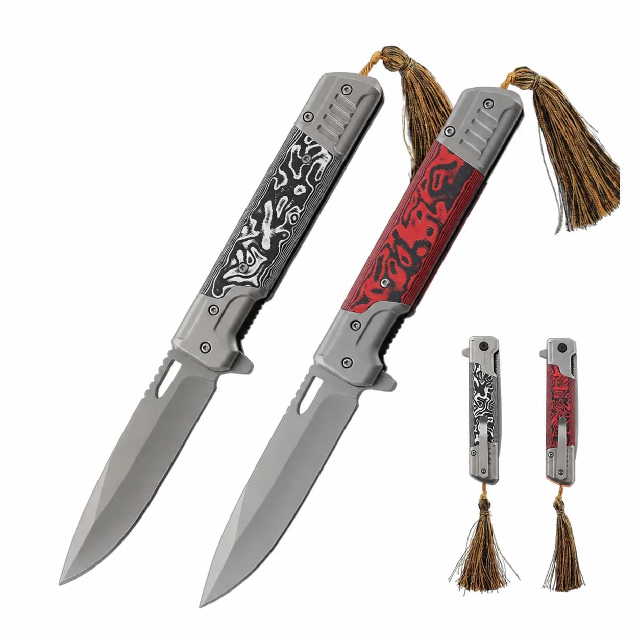 topknivesllc Patterned G10 Handle Folding Pocket Knife CM139
