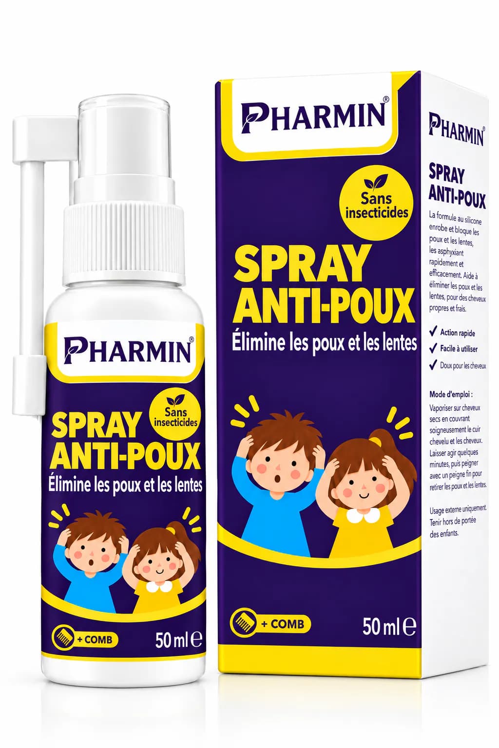 Spray anti-poux et lentes