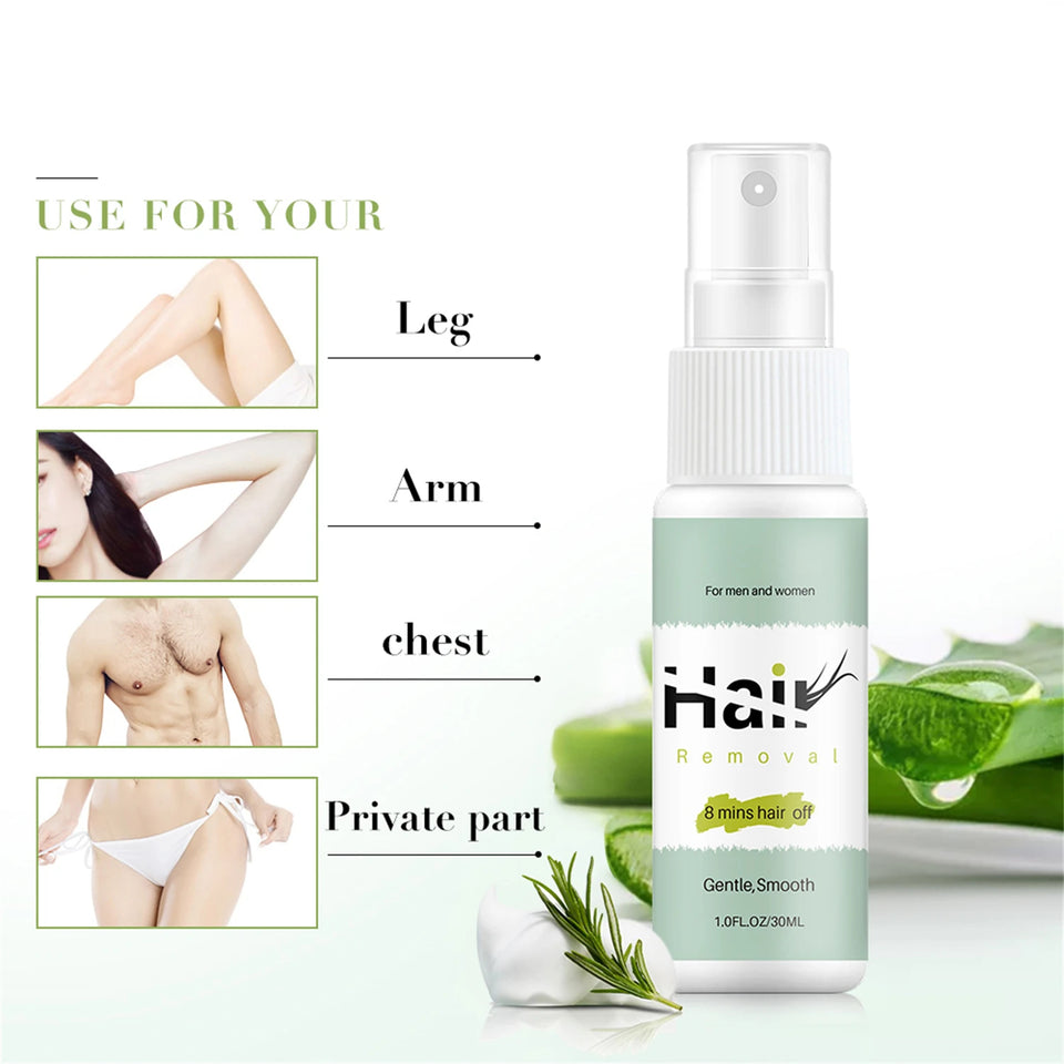 Spray Dépilatoire Indolore – Épilation Facile & Soin Nourrissant