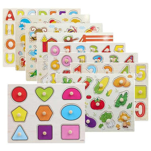 Puzzle en Bois Formes Géométriques – Éveil et Apprentissage