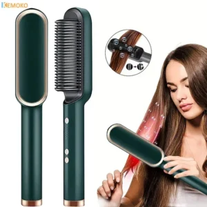Brosse Chauffante Céramique Multifonction pour Lissage des Cheveux
