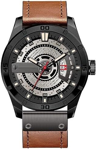 Montre Quartz Élégance Acier & Cuir