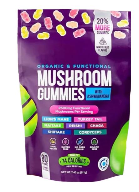 Gummies Champignons Adaptogènes Énergie & Concentration