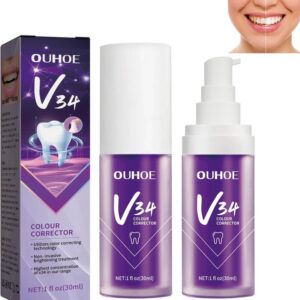 Dentifrice Moussant V34 Violet – Blanchiment Avancé et Correction de Couleur