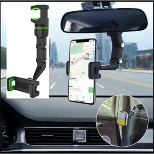 Support Téléphone Rétroviseur 360° – Polyvalence, Sécurité et Vision Optimale