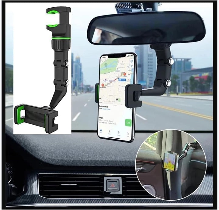 Support Téléphone Rétroviseur 360° – Polyvalence, Sécurité et Vision Optimale